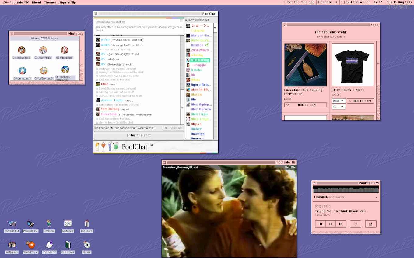 Poolside FM - 最夏日复古音乐电台，仿 90 年代 Mac 界面 [Web/macOS] 2